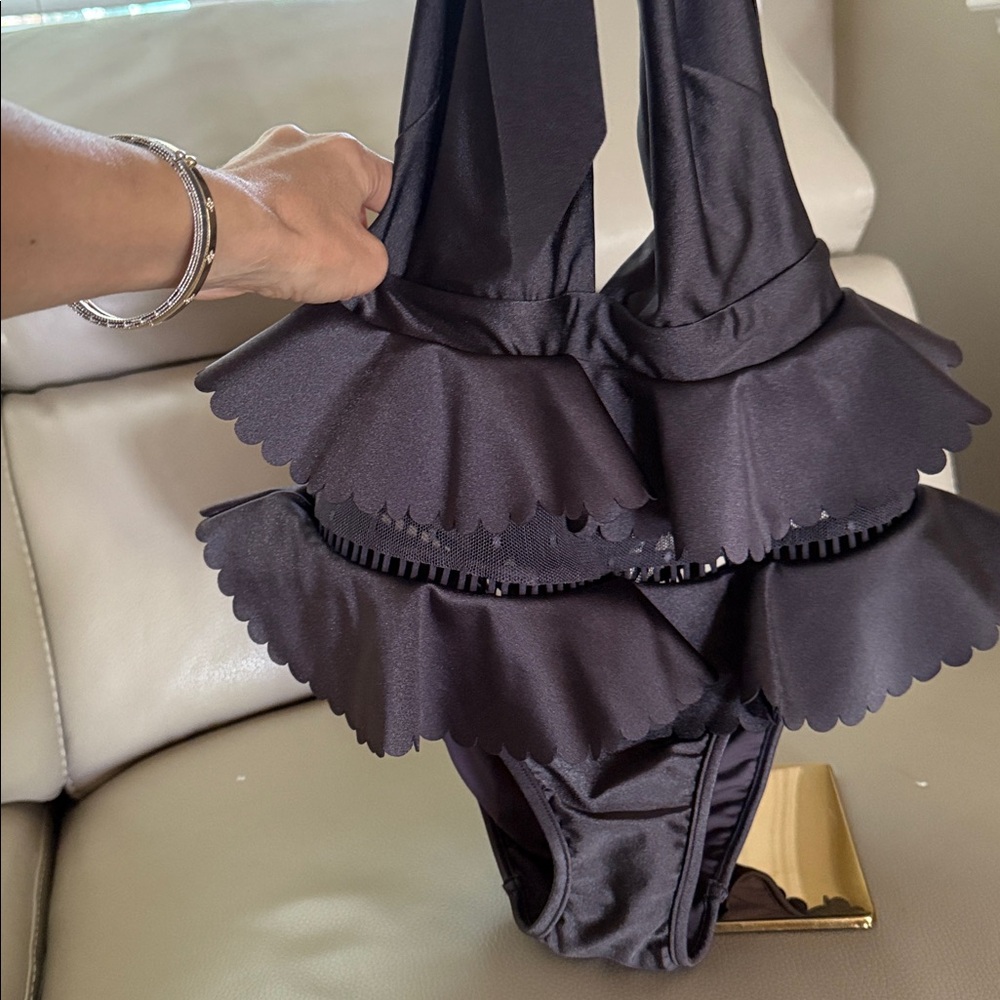 Zimmermann Ruffle trim neck tie swimsuit AU size 1 - Picture 9 of 17